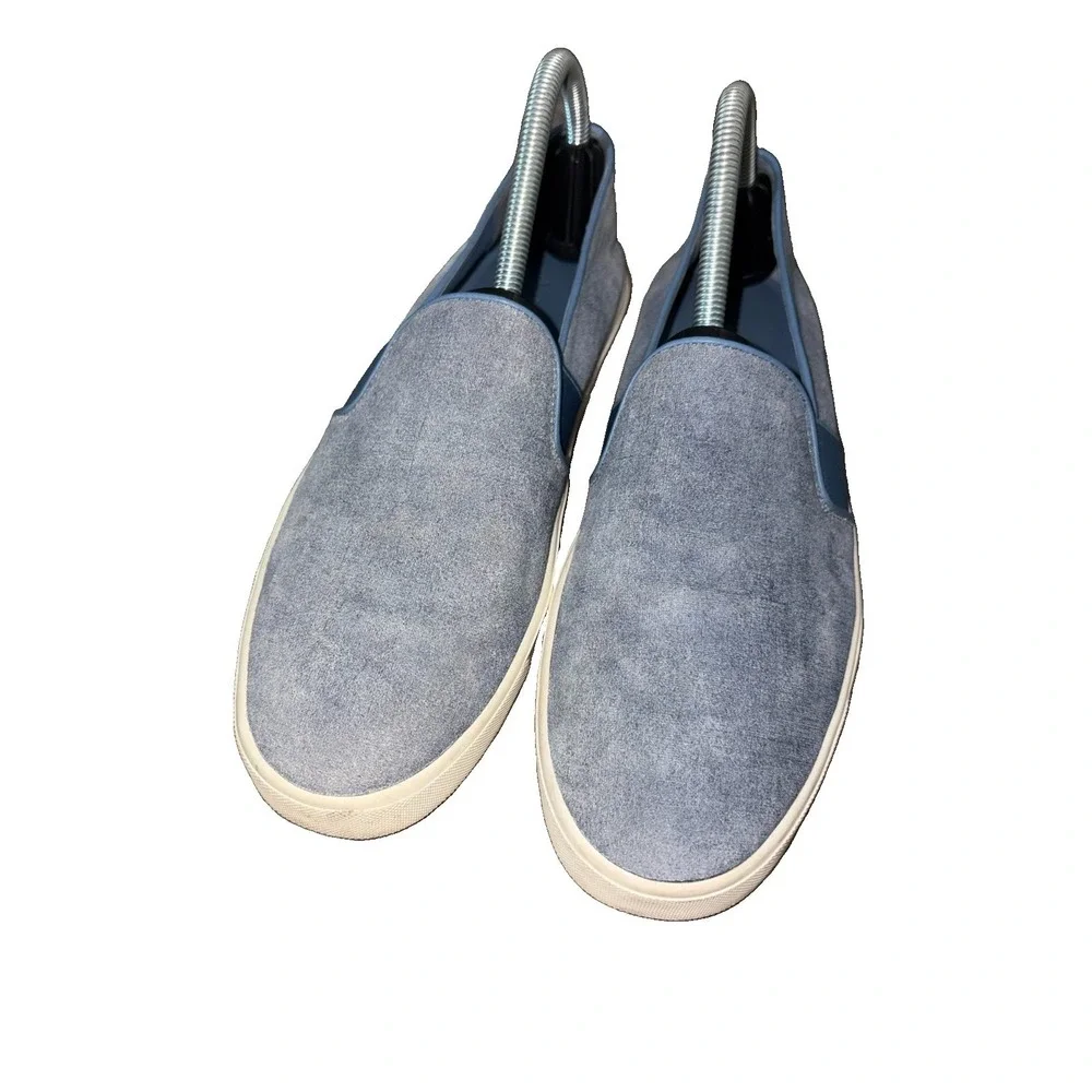 Vince Women's Slip On Sneakers Blue Suede Size 9 US 38 EU Boating Shoes